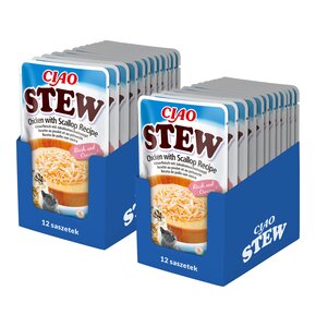 Karma dla kota INABA Ciao Stew Chicken With Scallop 24 x  40 g