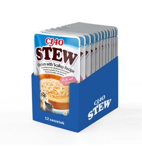 Karma dla kota INABA Ciao Stew Chicken With Scallop 12 x 40 g