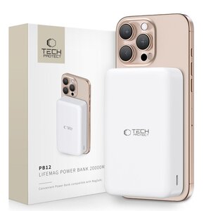 Powerbank TECH-PROTECT PB12 Lifemag 20000 mAh Biały