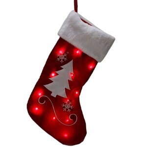 Skarpeta na prezenty CHRISTMAS DECORATION Led Choinka 41 cm