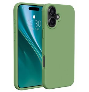 Etui ETTERI Silicone do Apple iPhone 16 Jasnozielony