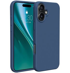 Etui ETTERI Silicone do Apple iPhone 16 Plus Ciemnoniebieski