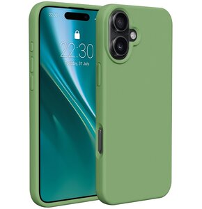 Etui ETTERI Silicone do Apple iPhone 16 Plus Jasnozielony