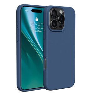 Etui ETTERI Silicone do Apple iPhone 16 Pro Ciemnoniebieski