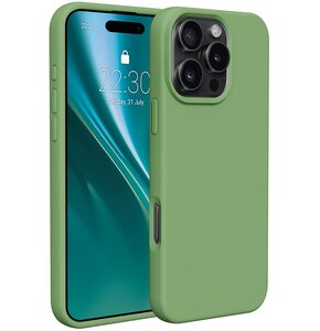 Etui ETTERI Silicone do Apple iPhone 16 Pro Max Jasnozielony