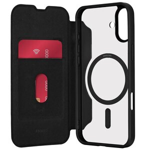 Etui PURO Book MagSafe do Apple iPhone 16 Czarny