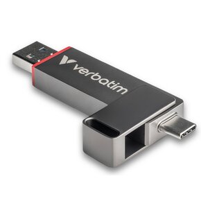 Pendrive VERBATIM Dual QuickStick 125GB, USB-C / USB 3.2 Gen 1 Czarny