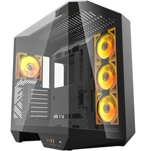 Obudowa DARKFLASH DY470 Czarny + 4 wentylatory