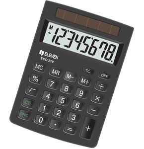 Kalkulator ELEVEN ECO-210 Zasilanie słoneczne, 4 pamięci