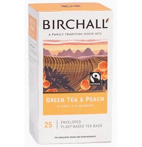 Herbata BIRCHALL Zielona z brzoskwinią (25 sztuk)