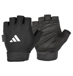 Rękawice treningowe ADIDAS Essential Adjustable (rozmiar M) Czarno-biały