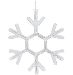 Dekoracja świetlna na okno CHRISTMAS DECORATION Płatek śniegu 9 LED