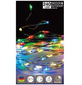 Girlanda CHRISTMAS DECORATION 240 LED Multikolor Aluminiowa