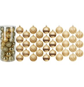Bombki CHRISTMAS DECORATION Set 6 cm Złoty (35 sztuk)