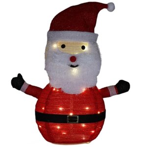 Mikołaj CHRISTMAS DECORATION 68 cm LED Czerwono-biały