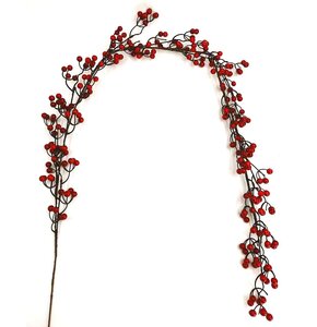 Gałązka SASKA GARDEN Girlanda z owoców czerwonej jarzębiny 160 cm