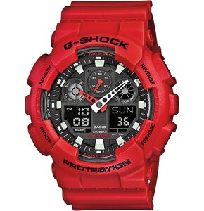 Zegarek sportowy CASIO G-Shock Original GA-100B-4AER Czerwony
