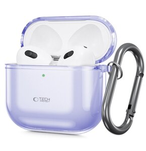 Etui na słuchawki TECH-PROTECT FlexAir do Apple Airpods 4 Fioletowy