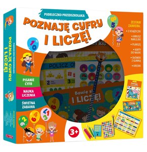 Książka z zadaniami Pudełeczko Przedszkolaka Poznaję cyfry i liczę (miękka okładka)