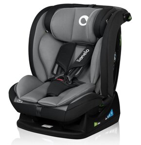 Fotelik samochodowy LIONELO Izzy i-Size 40-150 cm (0-36 kg) Czarno-szary