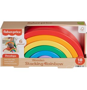 Klocki drewniane FISHER PRICE Tęcza HXT73