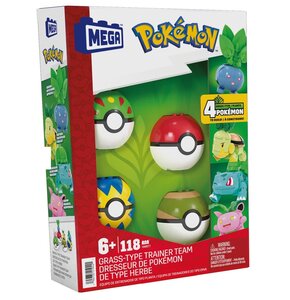 Klocki plastikowe MEGA Pokemon Drużyna Typu Trawiastego HWR77