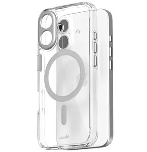 Etui MOSHI iGlaze MagSafe do Apple iPhone 16 Przezroczysto-srebrny