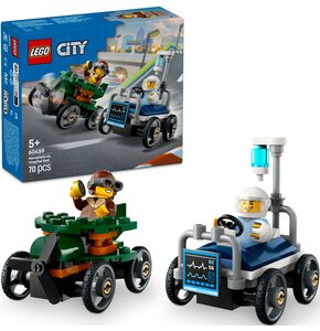 LEGO 60459 City Zestaw wyścigówek: samolot kontra łóżko szpitalne