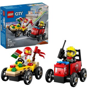 LEGO 60458 City Zestaw wyścigówek: pizza kontra wóz strażacki