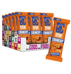 Baton proteinowy BERAW Crunchy Orzechowo-karmelowy (15 x 40 g)