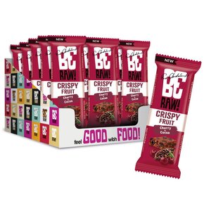 Baton proteinowy BERAW Crispy Fruit Wiśnia-kakao (15 x 40 g)