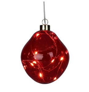 Bombka CHRISTMAS DECORATION Kropla 10 cm Czerwony