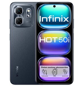 Smartfon INFINIX Hot 50i 4/128GB 6.7" 120Hz Czarny