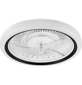 Plafon z wiatrakiem LAMKUR Gemma LM-FL-2.227 49908 Biało-czarny