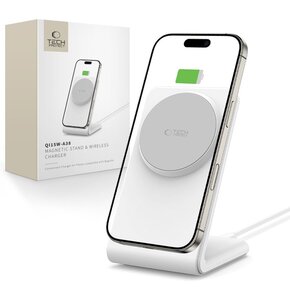 Ładowarka indukcyjna TECH-PROTECT QI15W-A38 Magnetic  15W Biały Qi MagSafe