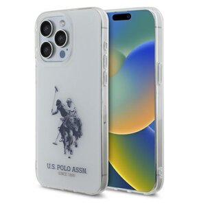 Etui US POLO ASSN Shiny Big Logo do Apple iPhone 15 Pro Max Biały