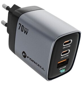 Ładowarka sieciowa FORCELL F-Energy GaN III 70W Szary