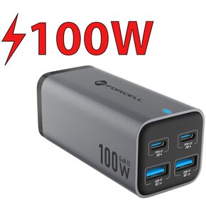 Ładowarka sieciowa FORCELL VT-49 100W Szary