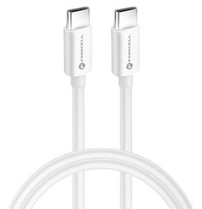 Kabel USB-C - USB-C FORCELL F-Energy C338 60W 0.25 m Biały