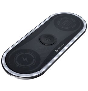 Ładowarka indukcyjna FORCELL F-Energy Ellipse 3w1 15W Czarny