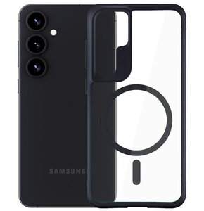 Etui XLINE MagSystem Satin Guardx do Samsung Galaxy S25 Przezroczysto-czarny