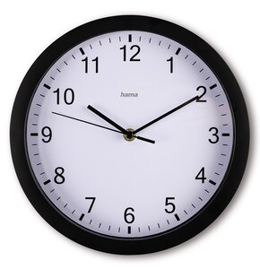 Zegar ścienny HAMA Elba 25 cm Czarny