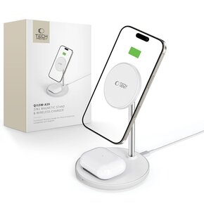 Ładowarka indukcyjna TECH-PROTECT QI15W-A39 Magnetic  15W Biały Qi MagSafe