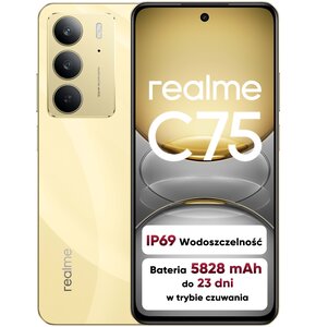 Smartfon REALME C75 8/256GB 6.72" 90Hz Złoty