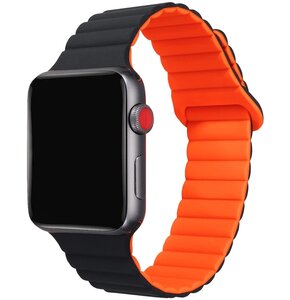 Pasek CELLY Mag do Apple Watch 8/9/10/SE/SE 2/SE 2022/Ultra/Ultra 2 (42/44/45/49mm) Czarno-pomarańczowy
