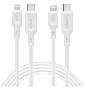 Kabel USB-C - Lightning SPIGEN DuraSync MFI 1 m Biały (2szt.)