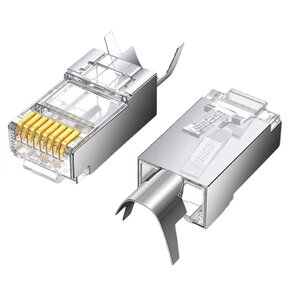 Wtyk UGREEN 70316 Modularny, Kategoria 6a / 7, Pozłacane styki (10 szt.)