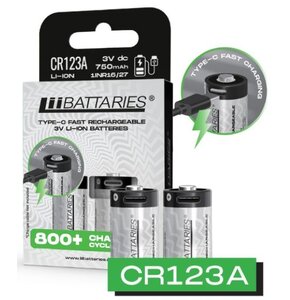 Akumulatorki CR123A 750 mAh LIIBATTARIES LIB510811 (2 szt.)