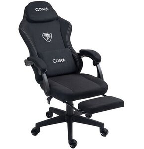 Fotel COBRA Player 5.0 CRF53BK Czarny + podnóżek
