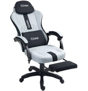 Fotel COBRA Player 5.0 CRF55GR Szary + podnóżek